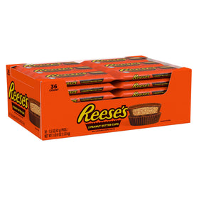 REESE'S cup close-up showing creamy peanut butter filling