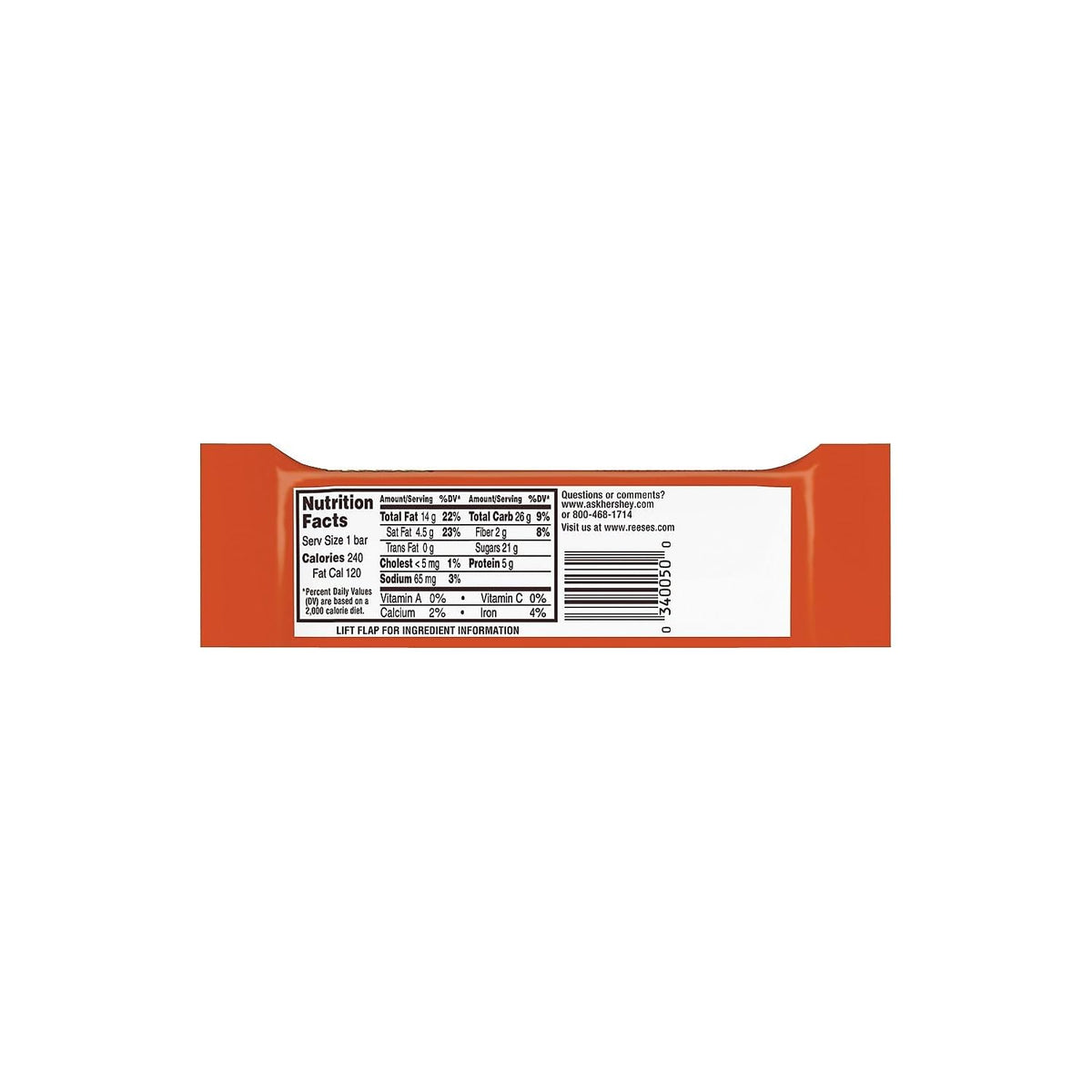 Reese's Nutrageous Bar features roasted peanuts and caramel for a rich bite