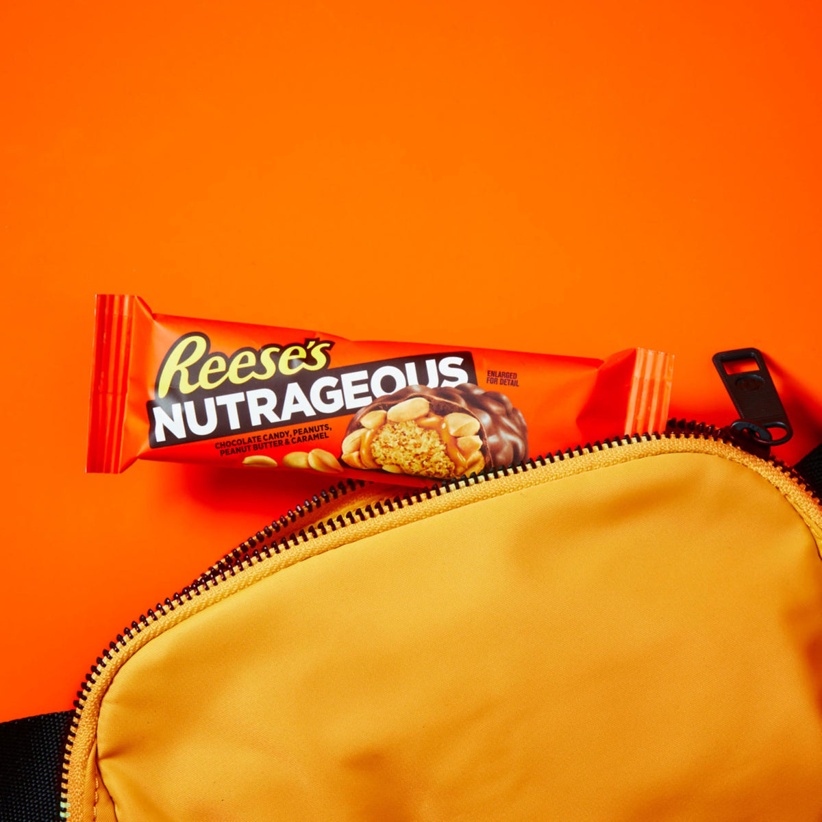 REESE'S NUTRAGEOUS bars in a lunchbox for a treat.