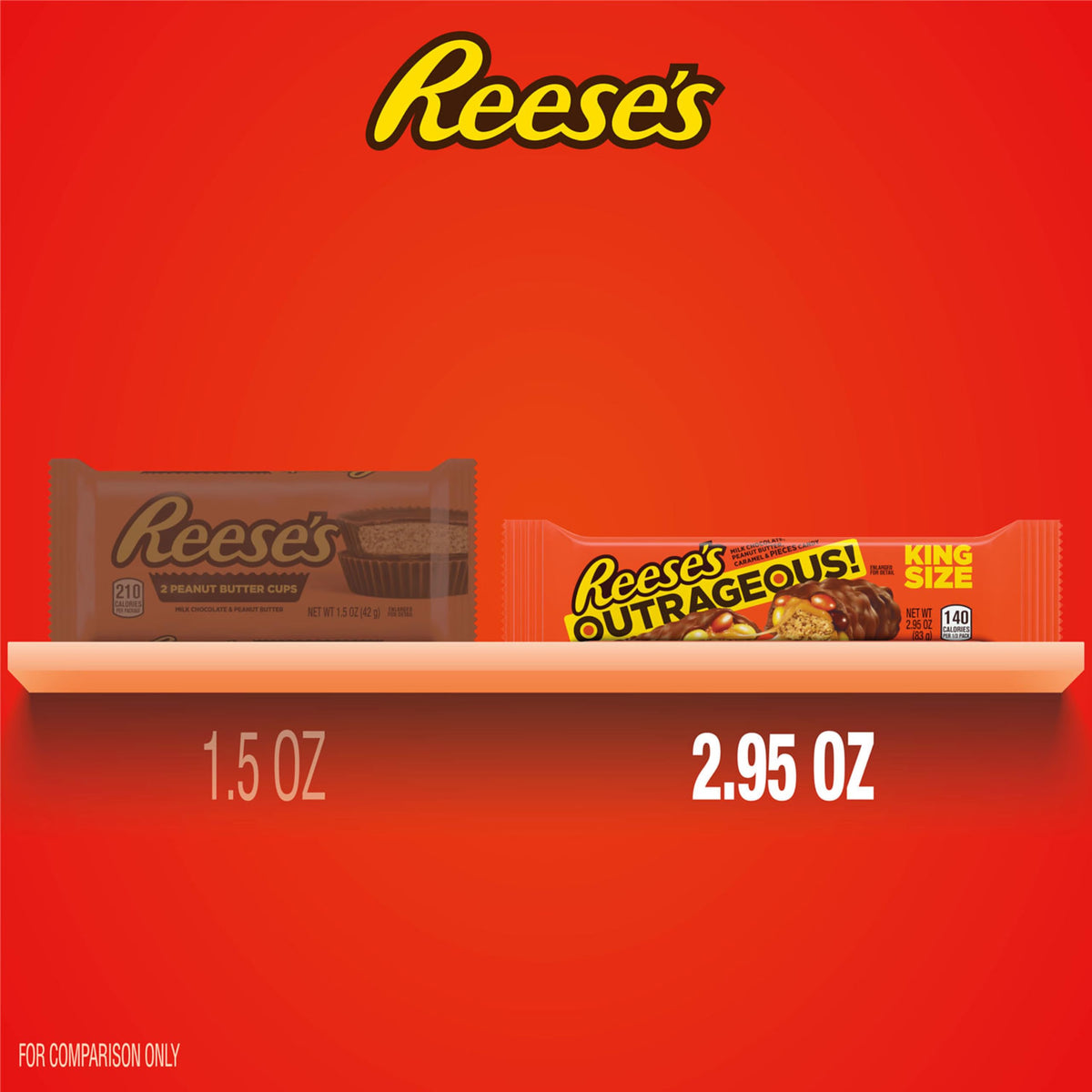 Gift-worthy Reese's Outrageous bars for holidays, office breaks, or family movie nights.