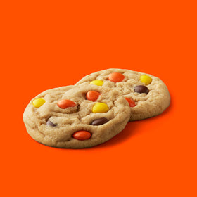 Close-up of Reese's Pieces crunchy shells highlighting texture and flavor.