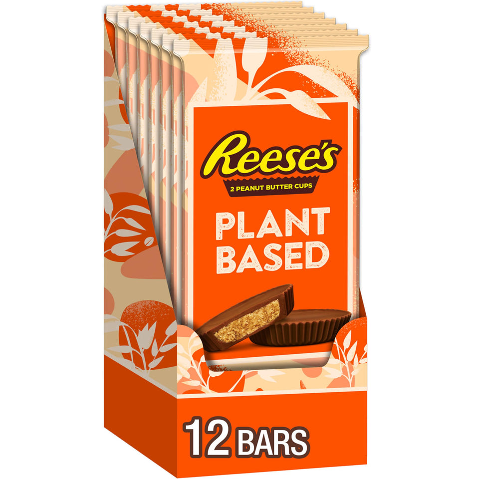 REESE'S Plant Based Oat Chocolate Cups 12-pack, vegan snack option.
