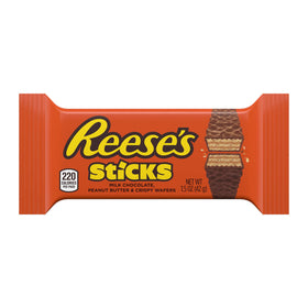 REESE'S Sticks show peanut butter center, milk chocolate coating for familiar flavor.