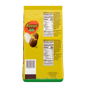 Close-up of milk chocolate peanut butter eggs for indulgent snacking
