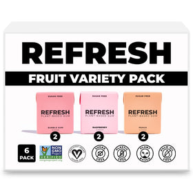 Refresh Gum fruit variety pack image showing a colorful lineup for on-the-go flavor.