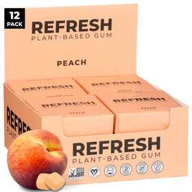 Refresh Gum Garden Mint pack shot showing plastic-free packaging and vibrant flavor