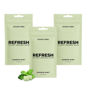 Refresh Gum Garden Mint pack showing compact on-the-go freshness