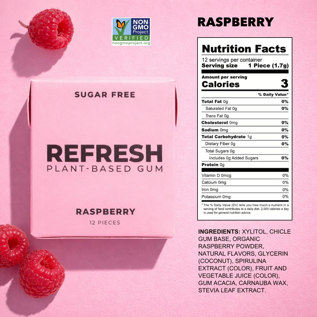 Refresh Gum gluten-free formula suitable for sensitive diets