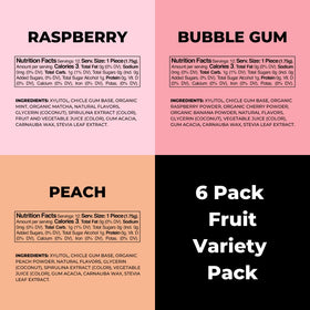 Refresh Gum natural mint flavor swatch suggesting refreshing breath throughout the day.