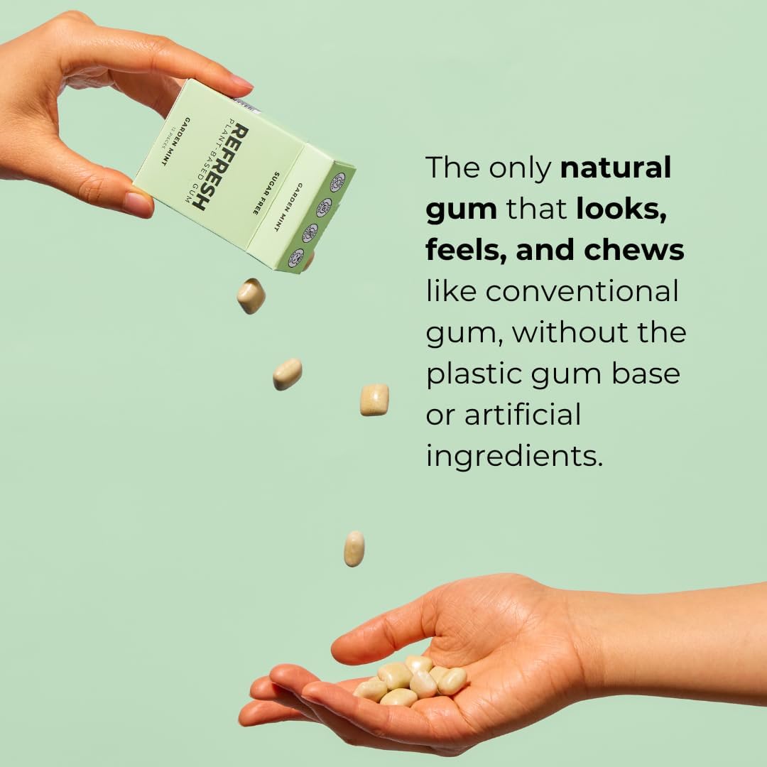 Refresh Gum no artificial colors or flavors badge