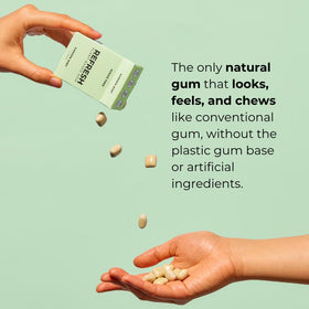 Refresh Gum no artificial colors or flavors badge