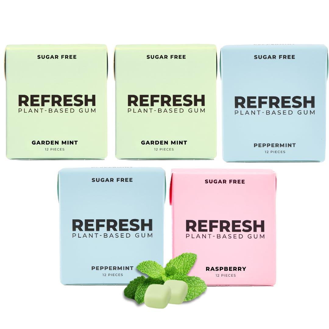 Refresh Gum variety pack displaying all flavors for on-the-go tasting