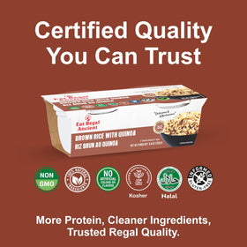 Regal brown rice quinoa cups ready in one minute for hot meals