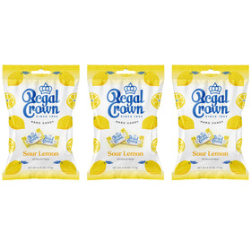 Regal Crown Sour Lemon Candy pack front view showing classic tangy lemon flavor.