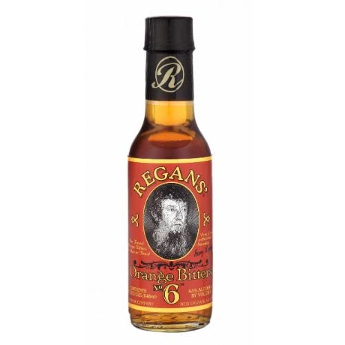 REGANS Regan's Orange Bitters No.6 label close-up, premium packaging ideal for gifting.
