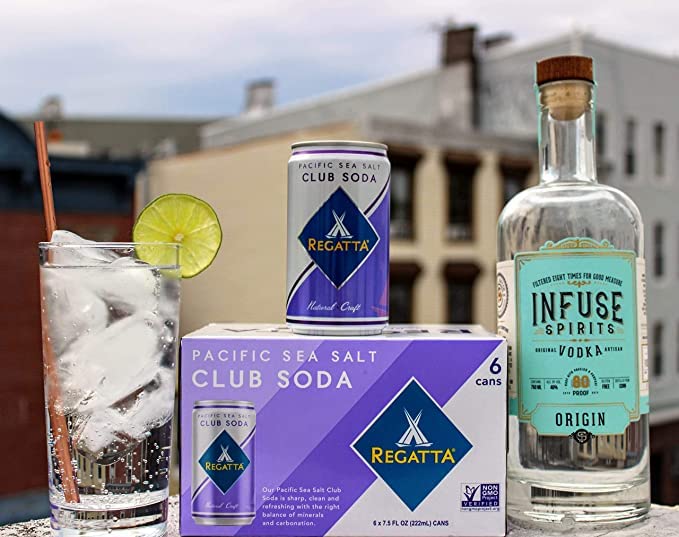 Regatta Pacific Sea Salt Club Soda ingredients, all natural and simple recipe list.
