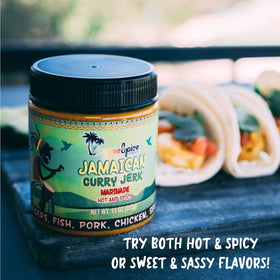 Reggae Spice gluten-free sugar-free label appealing to keto and vegan diets