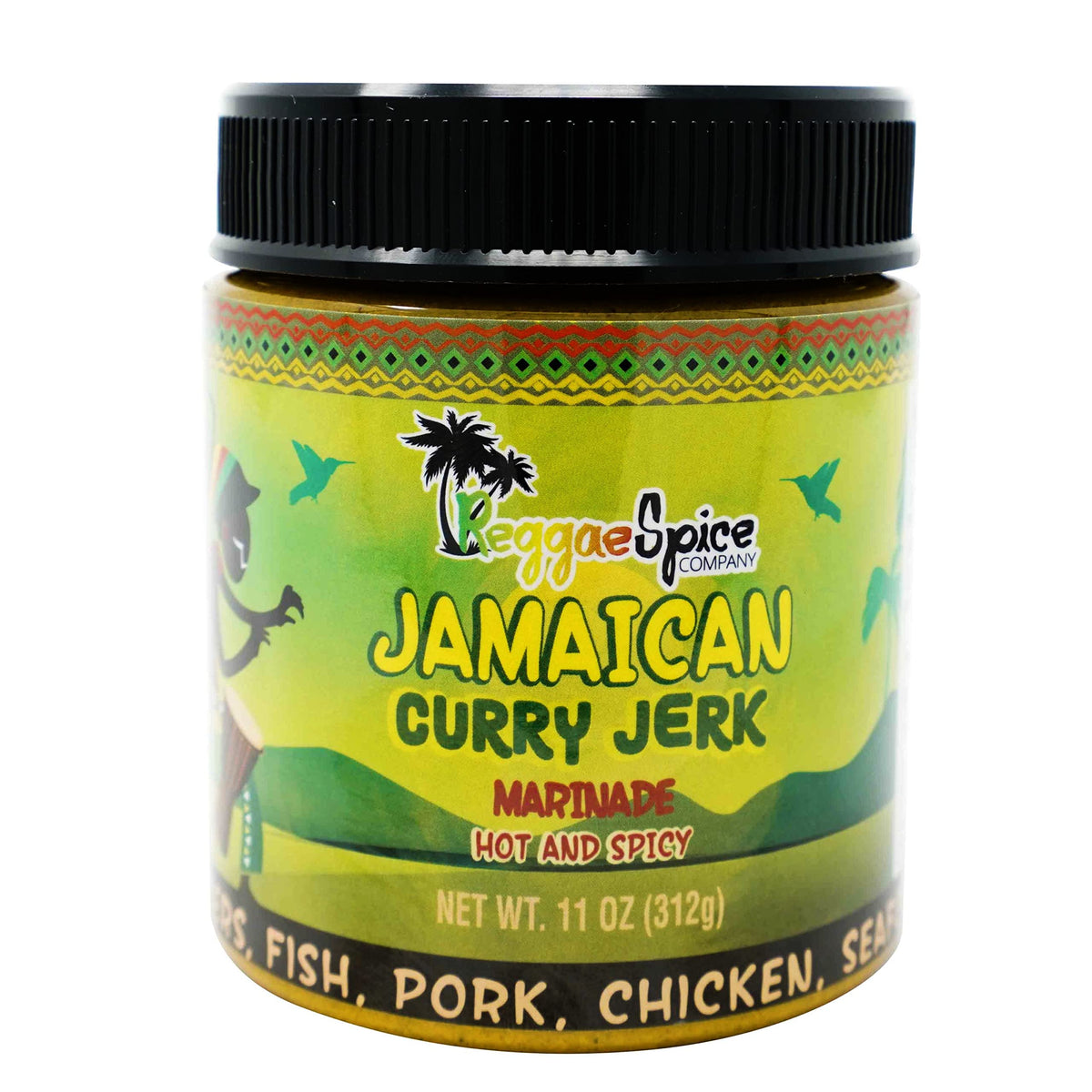 Reggae Spice Jamaican curry jerk pouch ready for easy marinade application