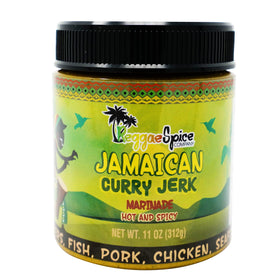 Reggae Spice Jamaican curry jerk pouch ready for easy marinade application