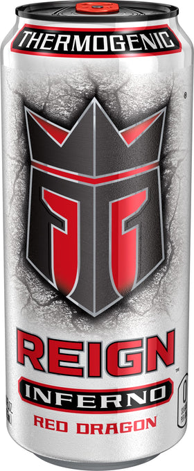 REIGN Inferno flavor pour showcases Red Dragon fruit punch vibe.
