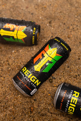 REIGN Total Body Fuel nutrition panel—BCAAs and CoQ10 for performance support.