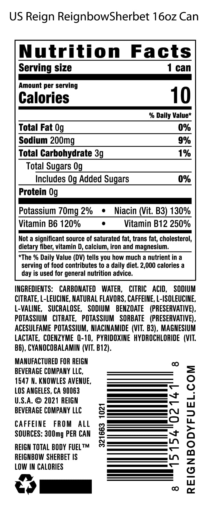 12-pack of REIGN Total Body Fuel for gym-ready convenience and routine fueling.