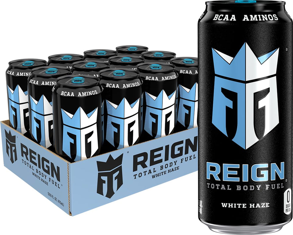 REIGN White Haze bottle pour for a refreshing pre-workout boost