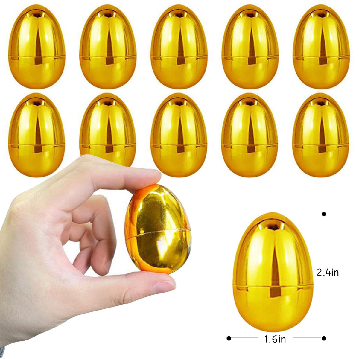 REJODA fillable plastic eggs open smoothly with tops and bottoms staying together.