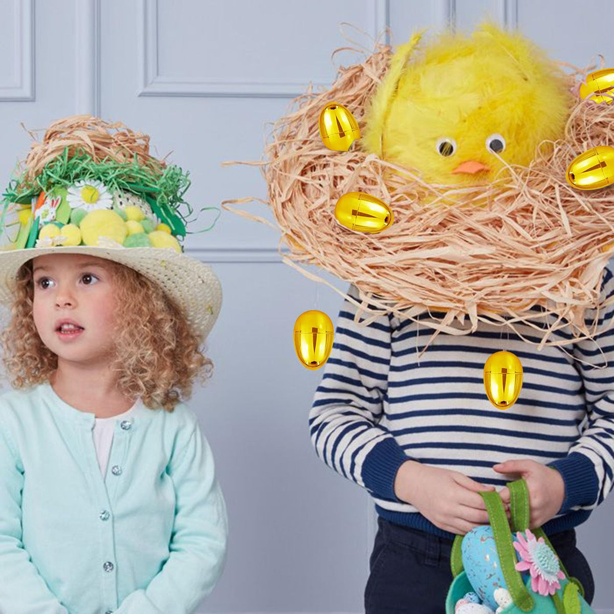 REJODA gold eggs are reusable and refillable for candies or small toys.