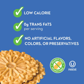 Reko Pizzelle crispy texture ideal for snacking or dessert bases.