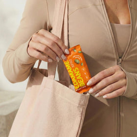 Rel Snacks Buffalo Edamame on-the-go image in bag for quick protein
