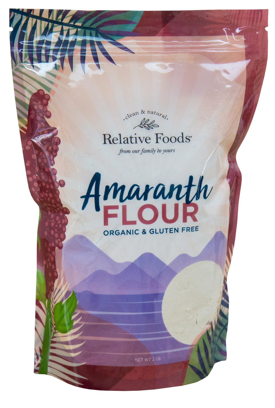 Relative Foods Amaranth Flour bag showcasing a gluten-free pantry staple for baking.