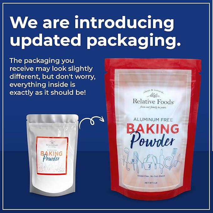 From a USA allergen-free facility, Relative Foods Baking Powder supports safe home baking.