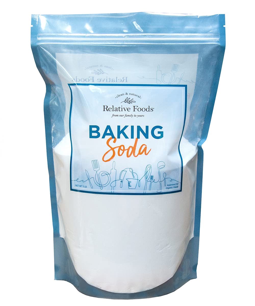 Relative Foods baking soda bulk pack ready for baking and cleaning tasks.