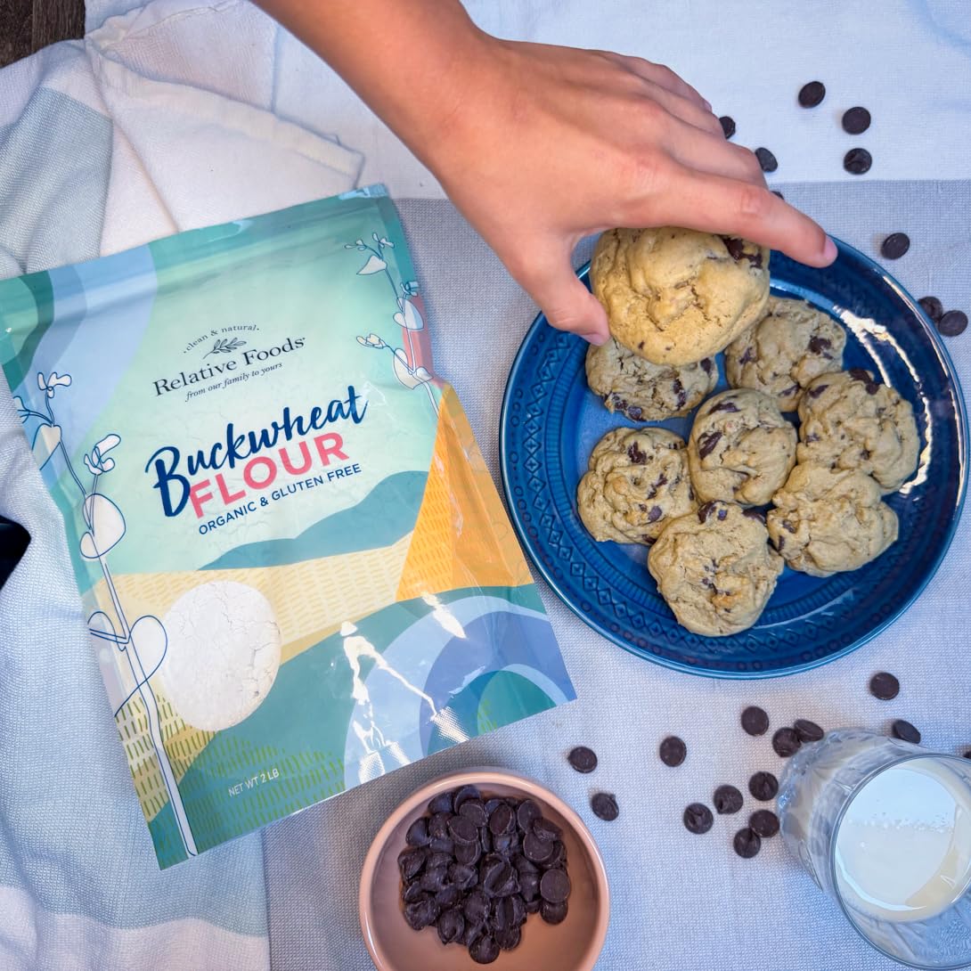 Relative Foods buckwheat flour pancakes nutty, protein-rich batter