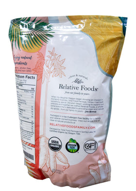 Close-up of fine organic cassava flour texture for gluten-free baking.