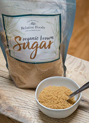 Relative Foods 3lb brown sugar bag pouring action, handy for fast recipe prep.