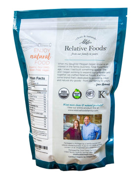 Relative Foods Organic Tapioca Flour ready-to-use pack enables smooth gravies and sauces.