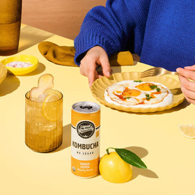 Remedy Liquid Kombucha Ginger Lemon organic label highlights organic ingredients