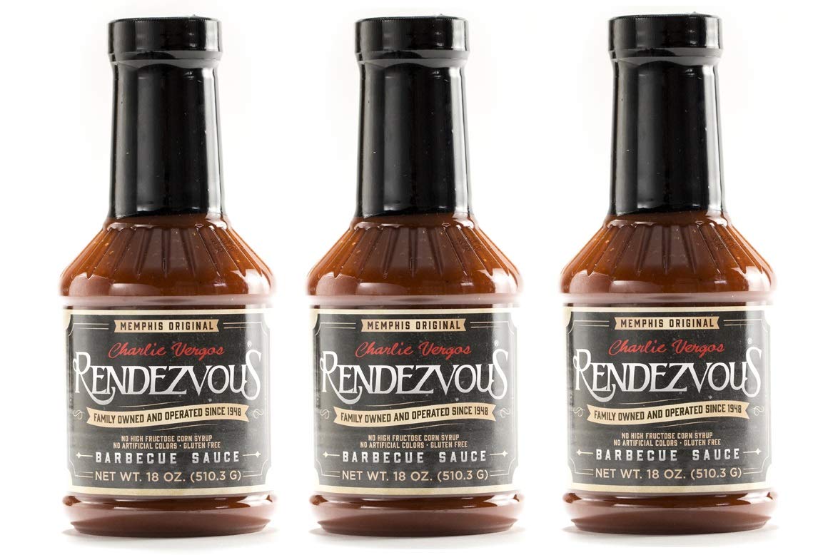 Rendezvous BBQ Sauce bottle front for smoky grilled dishes