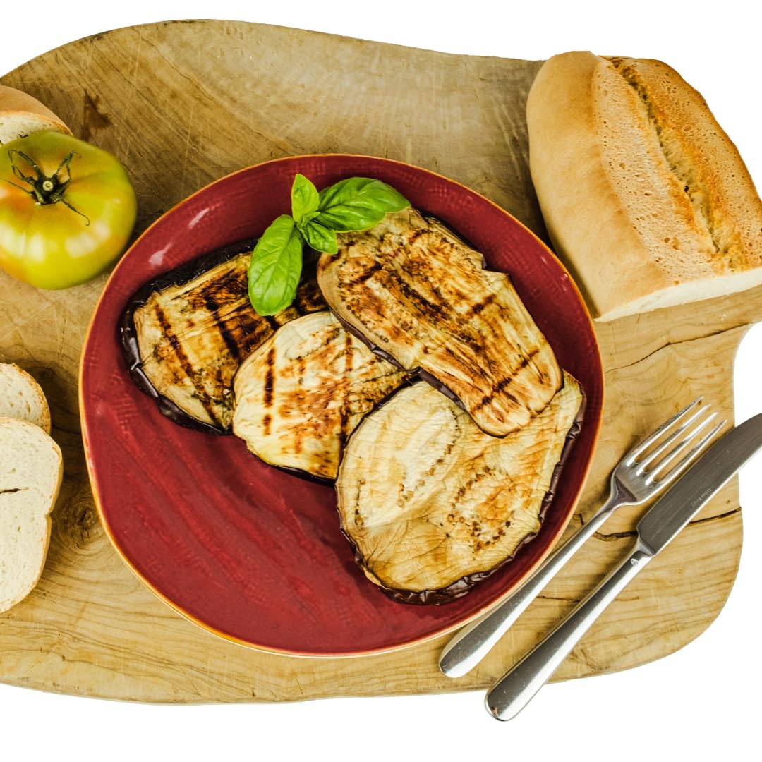 Renna Grilled Eggplants over pasta for a savory upgrade