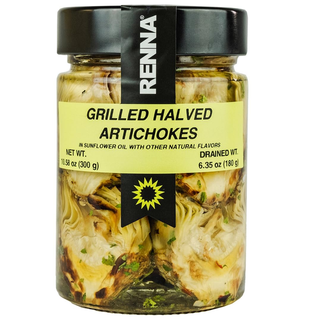 Renna grilled halved artichokes in oil showing premium texture and flavor