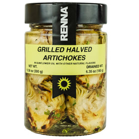 Renna grilled halved artichokes in oil showing premium texture and flavor