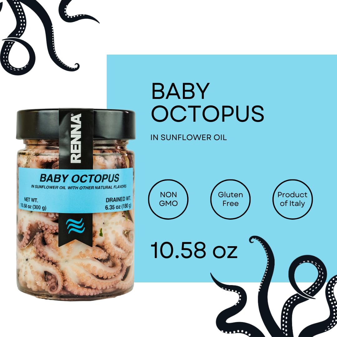 Renna Italian seafood octopus jar adds depth to salads and bruschetta