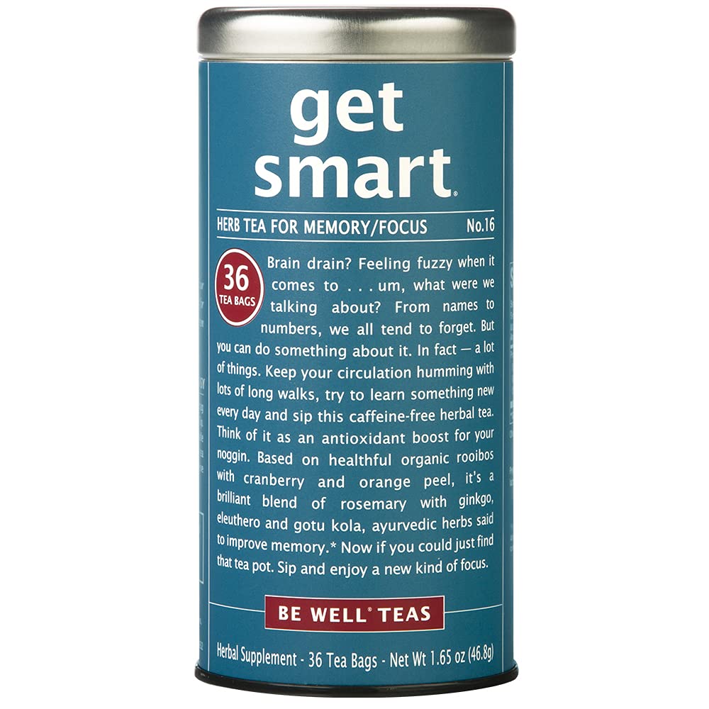 The Republic of Tea Be Well 16 Get Smart tea tin for focused moments