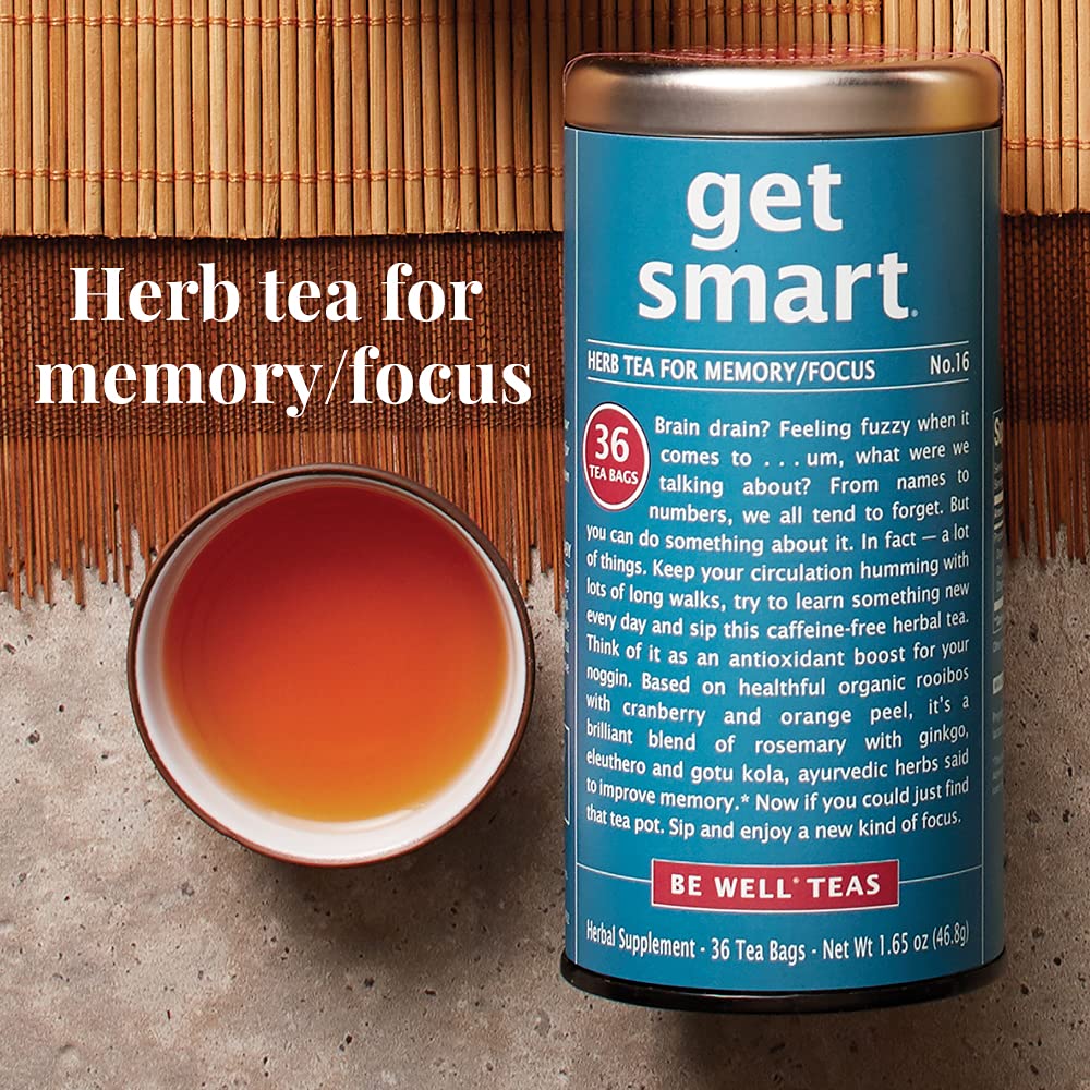 The Republic of Tea Get Smart tea 36-count box ready to brew
