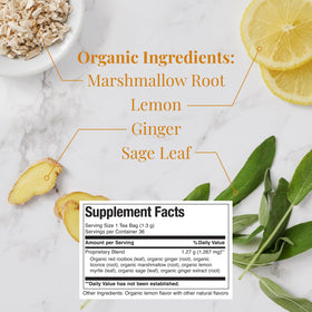 The Republic of Tea Ginger-Lemon blend steeping highlights bright aroma and comforting warmth.