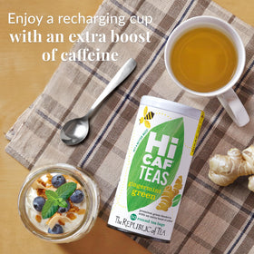 The Republic of Tea Gingermint Green Tea packaging with premium branding.