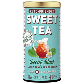 Republic of Tea keto-friendly sweet iced tea pouches for quick, low-carb refreshment.