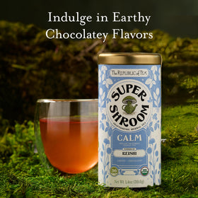 The Republic of Tea Rooibos Cocoa Dandelion infusion, cup ready for a warm, comforting moment.